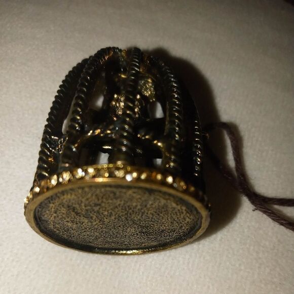 Vintage Rustic Bird/owl 🦉 charm in cage  necklace - Picture 6 of 9